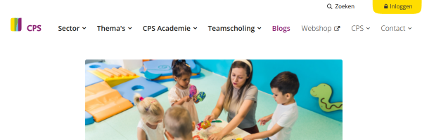 Screenshot van bronpagina: Taal bouwen in spel met meertalige kleuters