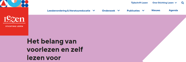 Screenshot van bronpagina: Waarom voorlezen en zelf lezen ertoe doen