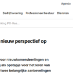 Screenshot van de bronpagina Meertaligheid als onderdeel van schoolbeleid