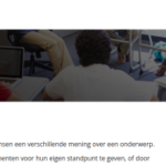 Screenshot van de bronpagina Discussie en debat als werkvorm