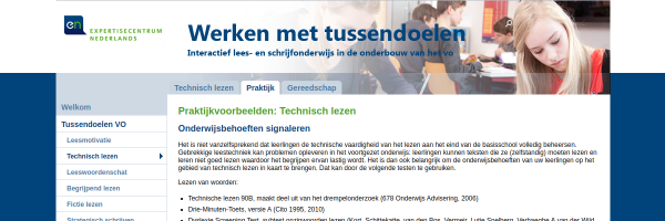 Screenshot van de bronpagina RALFI Light om leerlingen in een boek te lanceren
